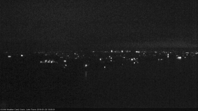 Lake Travis webcam, January 20, 2018 6:30 PM CT