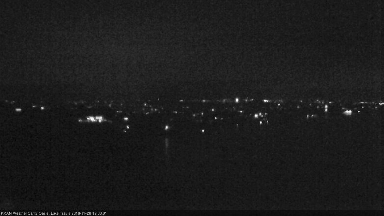 Lake Travis webcam, January 20, 2018 6:45 PM CT