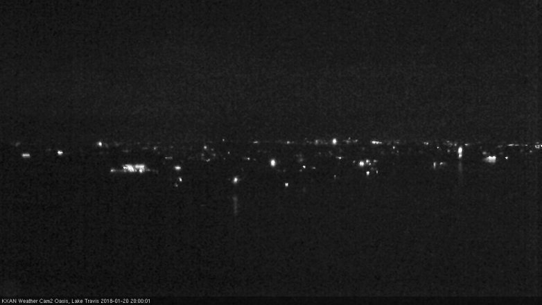 Lake Travis webcam, January 20, 2018 7:15 PM CT