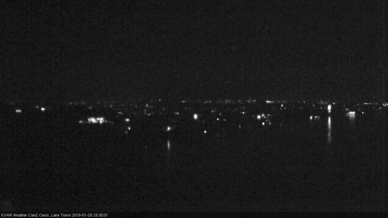 Lake Travis webcam, January 20, 2018 7:50 PM CT