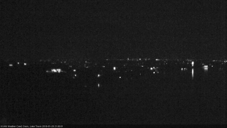 Lake Travis webcam, January 20, 2018 8:05 PM CT