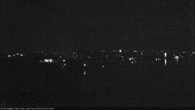 Lake Travis webcam, January 20, 2018 8:35 PM CT