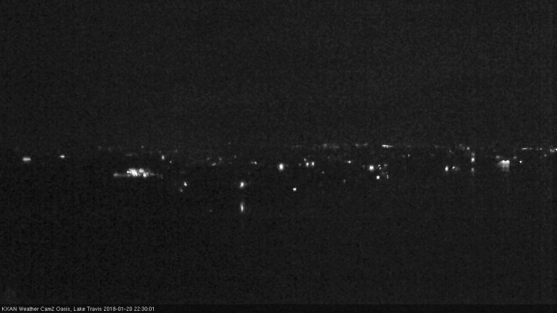 Lake Travis webcam, January 20, 2018 9:40 PM CT
