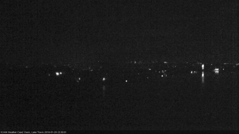 Lake Travis webcam, January 20, 2018 10:55 PM CT
