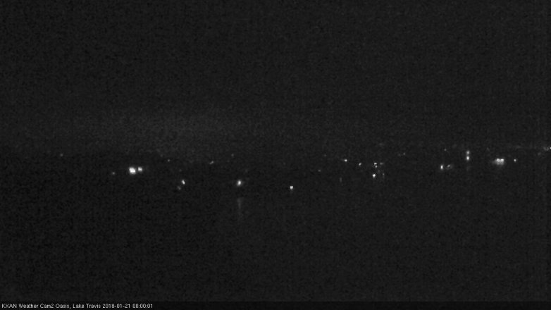 Lake Travis webcam, January 20, 2018 11:05 PM CT