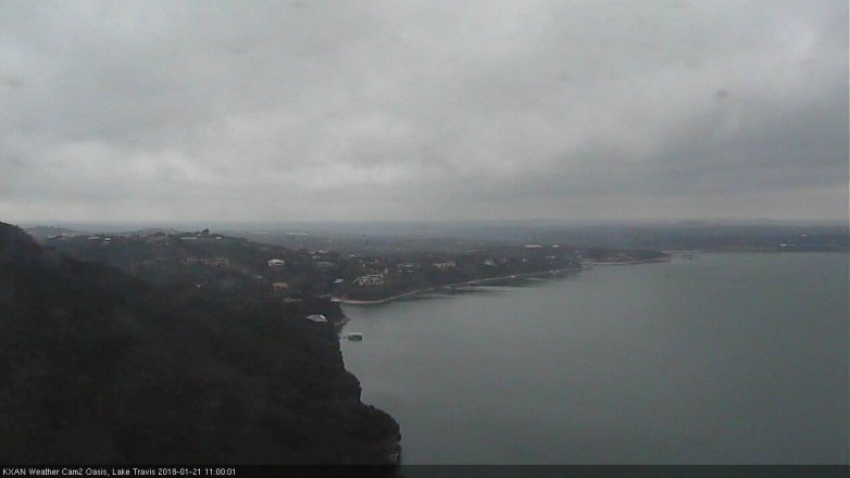 Lake Travis webcam, January 21, 2018 10:20 AM CT