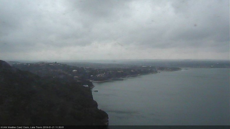 Lake Travis webcam, January 21, 2018 11:00 AM CT