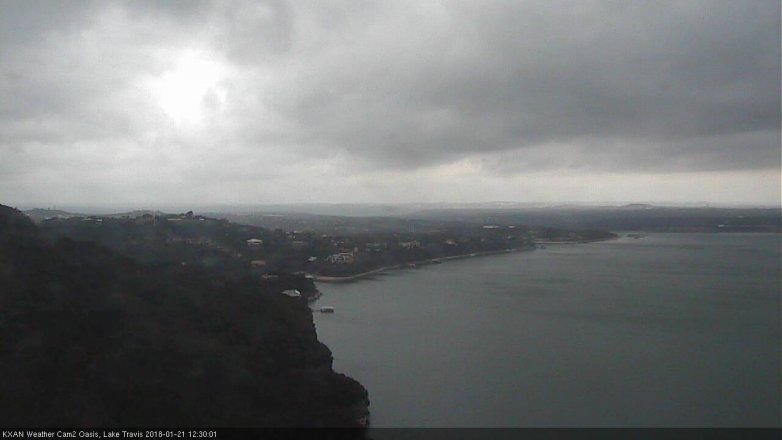 Lake Travis webcam, January 21, 2018 11:50 AM CT