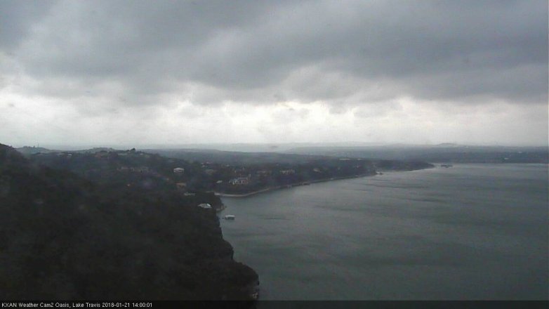 Lake Travis webcam, January 21, 2018 1:10 PM CT