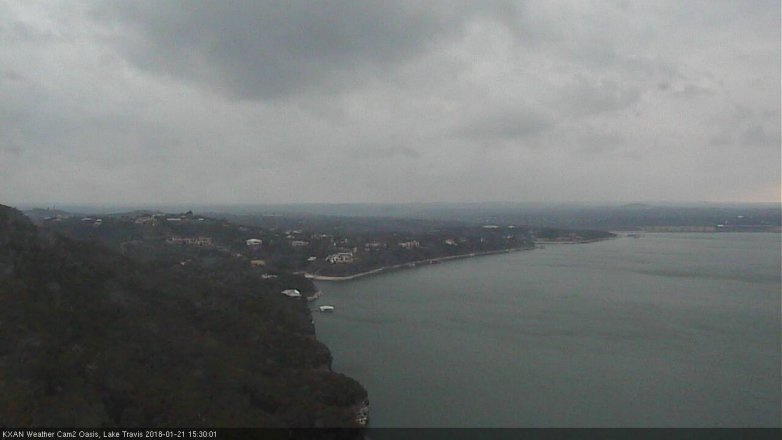 Lake Travis webcam, January 21, 2018 3:00 PM CT