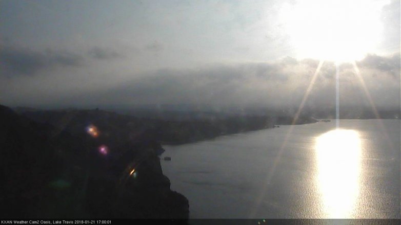 Lake Travis webcam, January 21, 2018 4:05 PM CT
