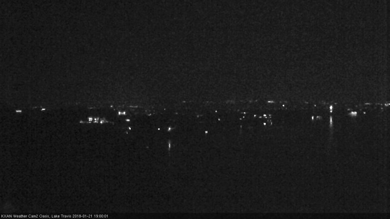 Lake Travis webcam, January 21, 2018 6:05 PM CT