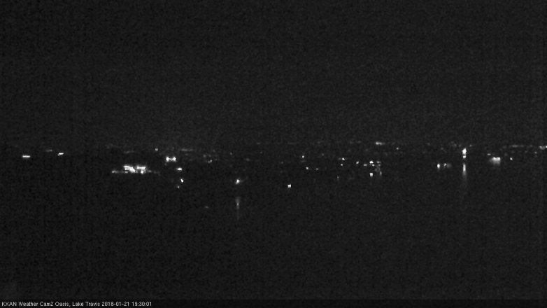 Lake Travis webcam, January 21, 2018 6:35 PM CT