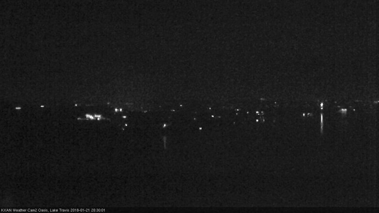 Lake Travis webcam, January 21, 2018 7:35 PM CT