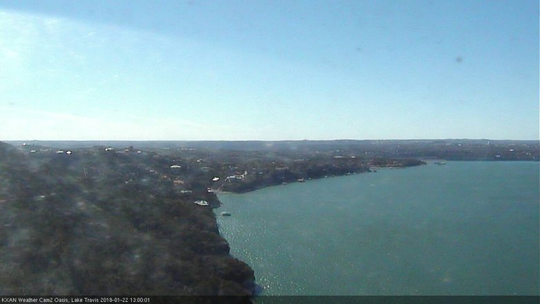 Lake Travis webcam, January 22, 2018 12:15 PM CT