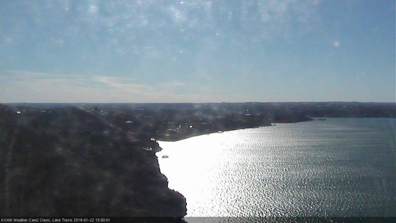 Lake Travis webcam, January 22, 2018 2:20 PM CT