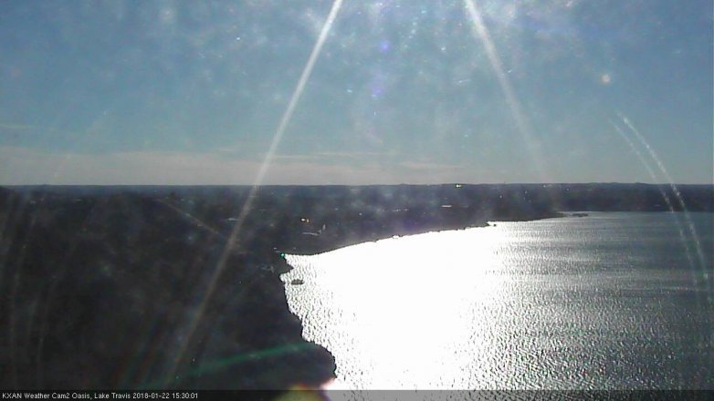 Lake Travis webcam, January 22, 2018 2:35 PM CT