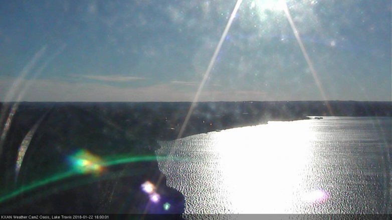 Lake Travis webcam, January 22, 2018 3:05 PM CT