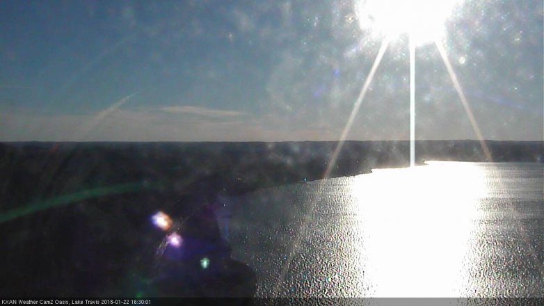 Lake Travis webcam, January 22, 2018 3:40 PM CT