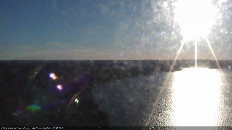 Lake Travis webcam, January 22, 2018 4:10 PM CT