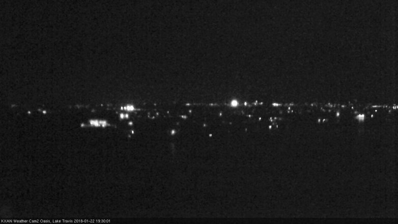 Lake Travis webcam, January 22, 2018 6:35 PM CT