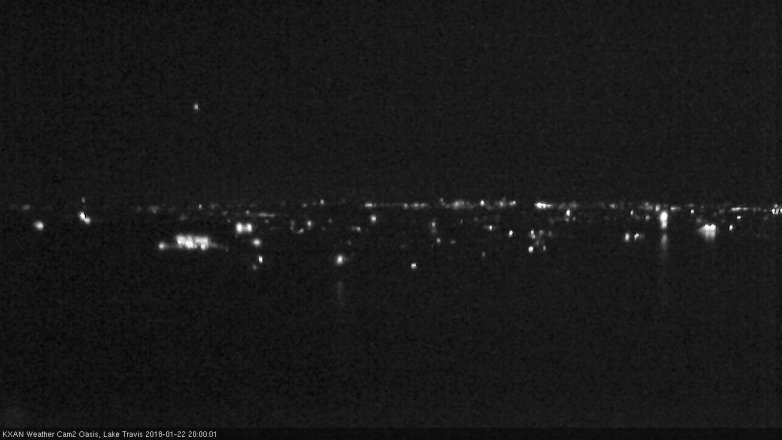 Lake Travis webcam, January 22, 2018 7:25 PM CT