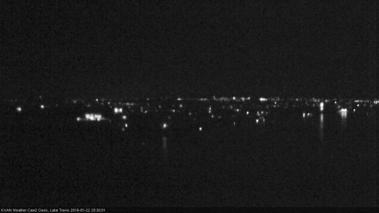 Lake Travis webcam, January 22, 2018 7:50 PM CT