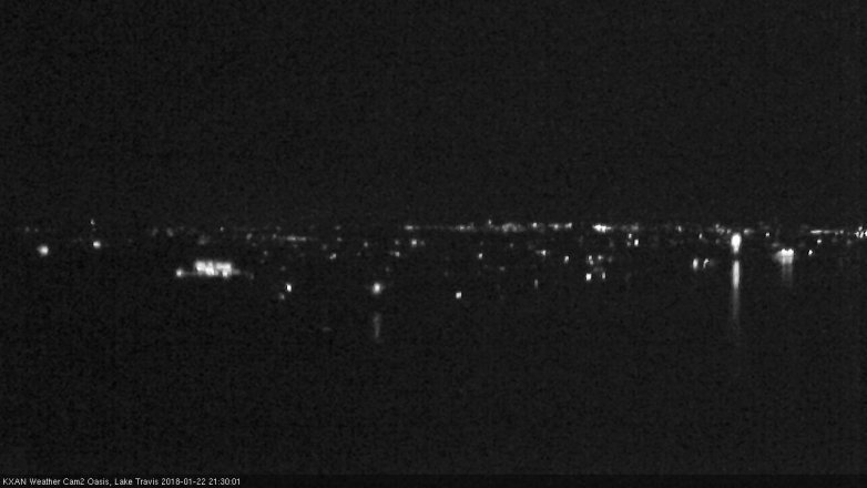 Lake Travis webcam, January 22, 2018 8:35 PM CT