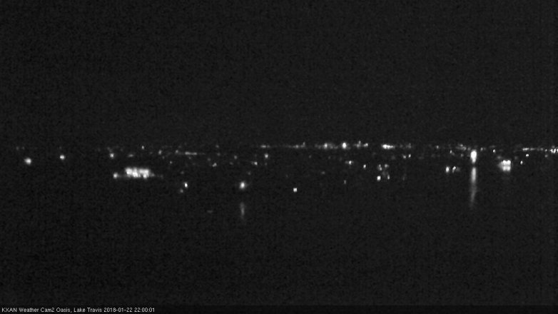 Lake Travis webcam, January 22, 2018 9:15 PM CT