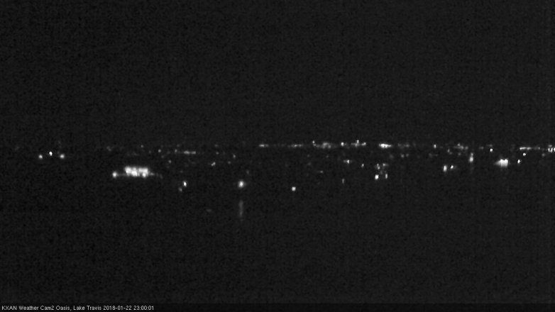 Lake Travis webcam, January 22, 2018 10:25 PM CT