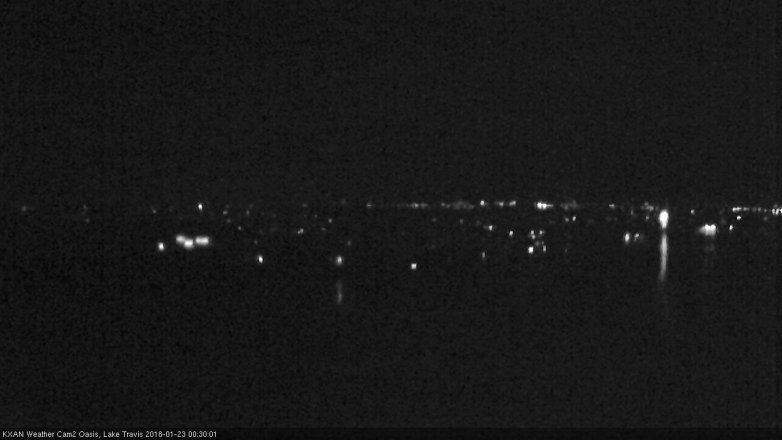 Lake Travis webcam, January 22, 2018 11:35 PM CT