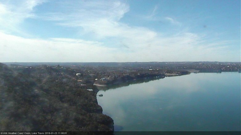 Lake Travis webcam, January 23, 2018 10:15 AM CT