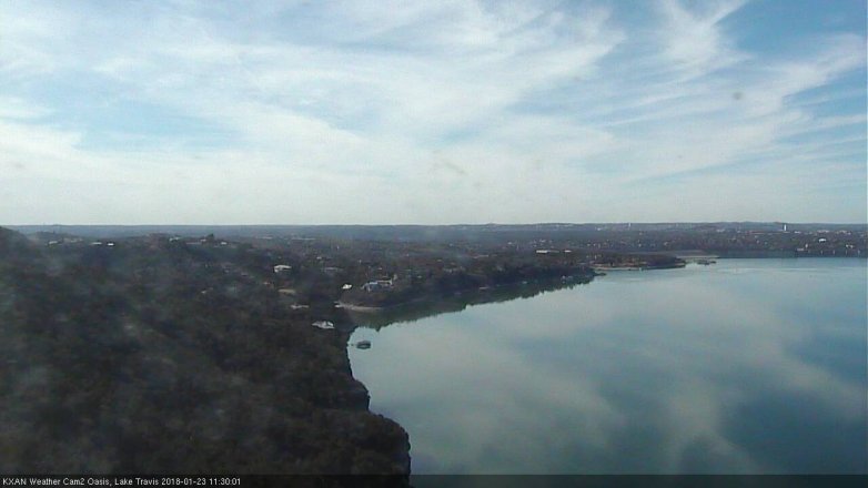 Lake Travis webcam, January 23, 2018 10:55 AM CT