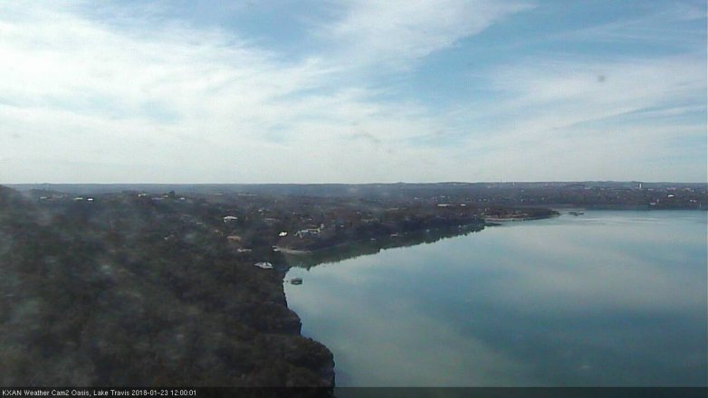Lake Travis webcam, January 23, 2018 11:20 AM CT