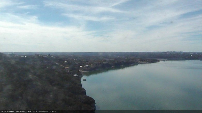 Lake Travis webcam, January 23, 2018 11:35 AM CT