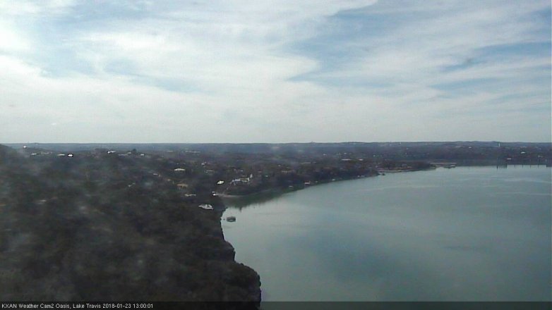 Lake Travis webcam, January 23, 2018 12:25 PM CT