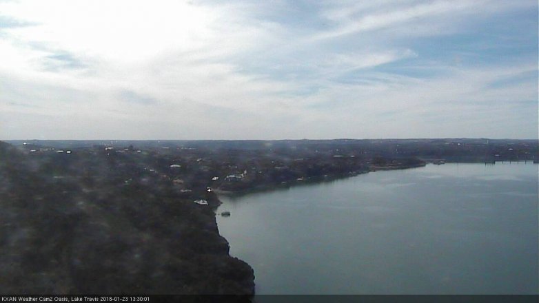 Lake Travis webcam, January 23, 2018 12:40 PM CT