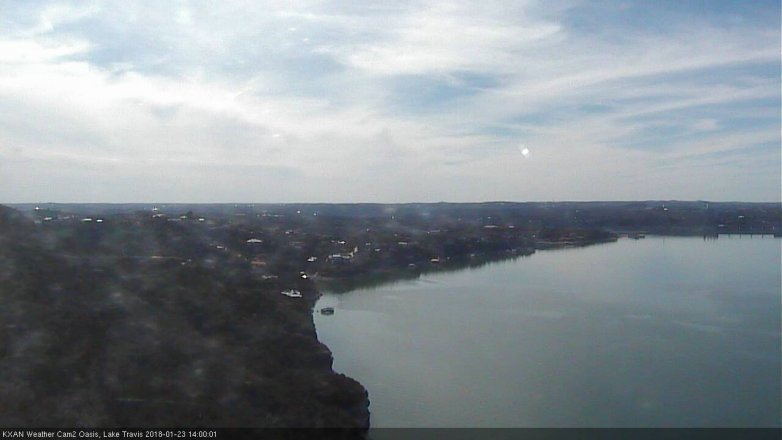 Lake Travis webcam, January 23, 2018 1:05 PM CT
