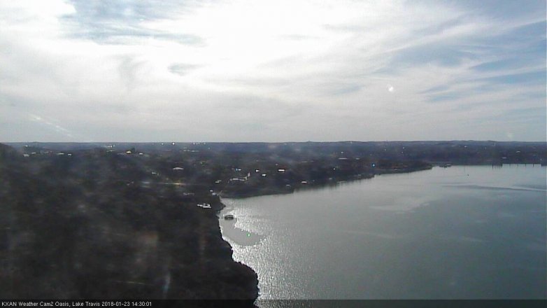 Lake Travis webcam, January 23, 2018 2:00 PM CT
