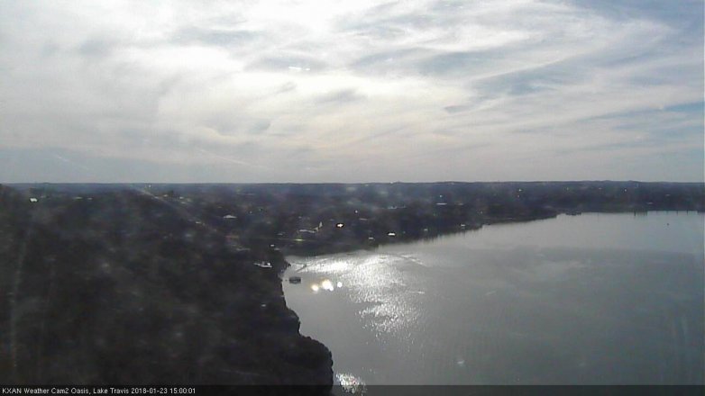 Lake Travis webcam, January 23, 2018 2:20 PM CT