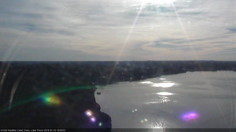 Lake Travis webcam, January 23, 2018 3:25 PM CT