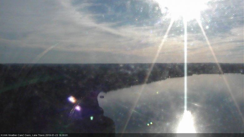 Lake Travis webcam, January 23, 2018 3:35 PM CT