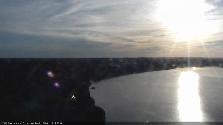Lake Travis webcam, January 23, 2018 4:10 PM CT