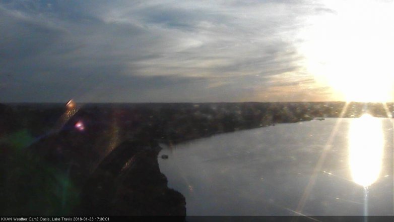 Lake Travis webcam, January 23, 2018 4:50 PM CT