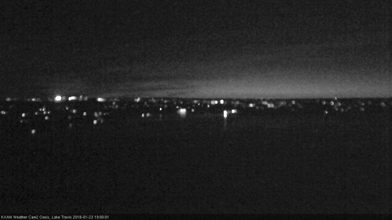 Lake Travis webcam, January 23, 2018 6:20 PM CT