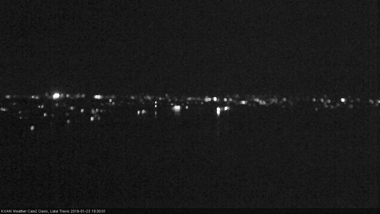 Lake Travis webcam, January 23, 2018 6:40 PM CT