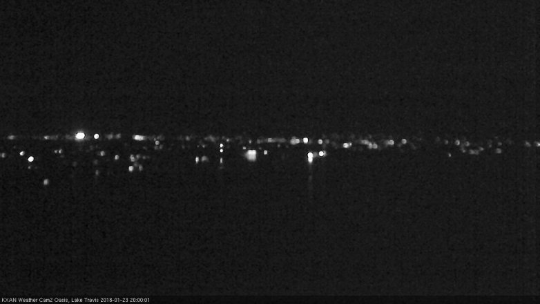 Lake Travis webcam, January 23, 2018 7:30 PM CT