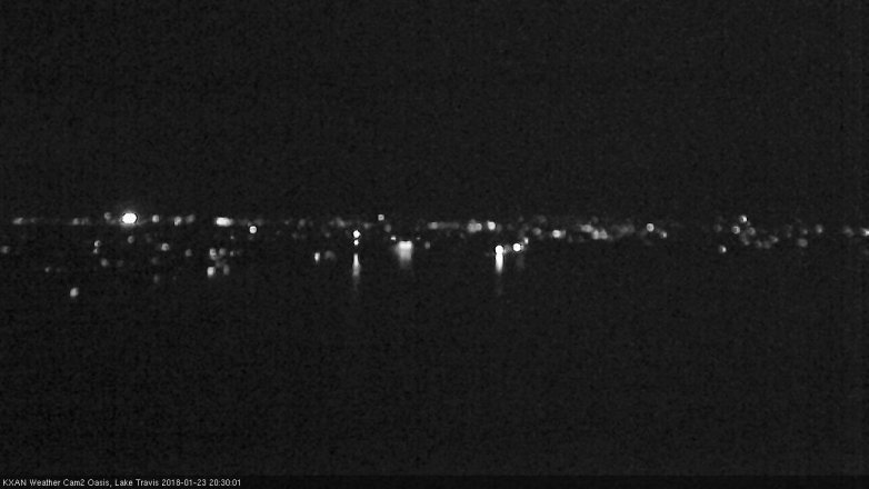 Lake Travis webcam, January 23, 2018 7:40 PM CT
