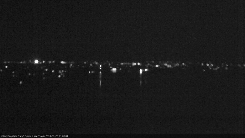 Lake Travis webcam, January 23, 2018 8:50 PM CT
