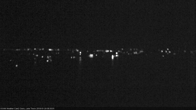 Lake Travis webcam, January 23, 2018 12:00 AM CT
